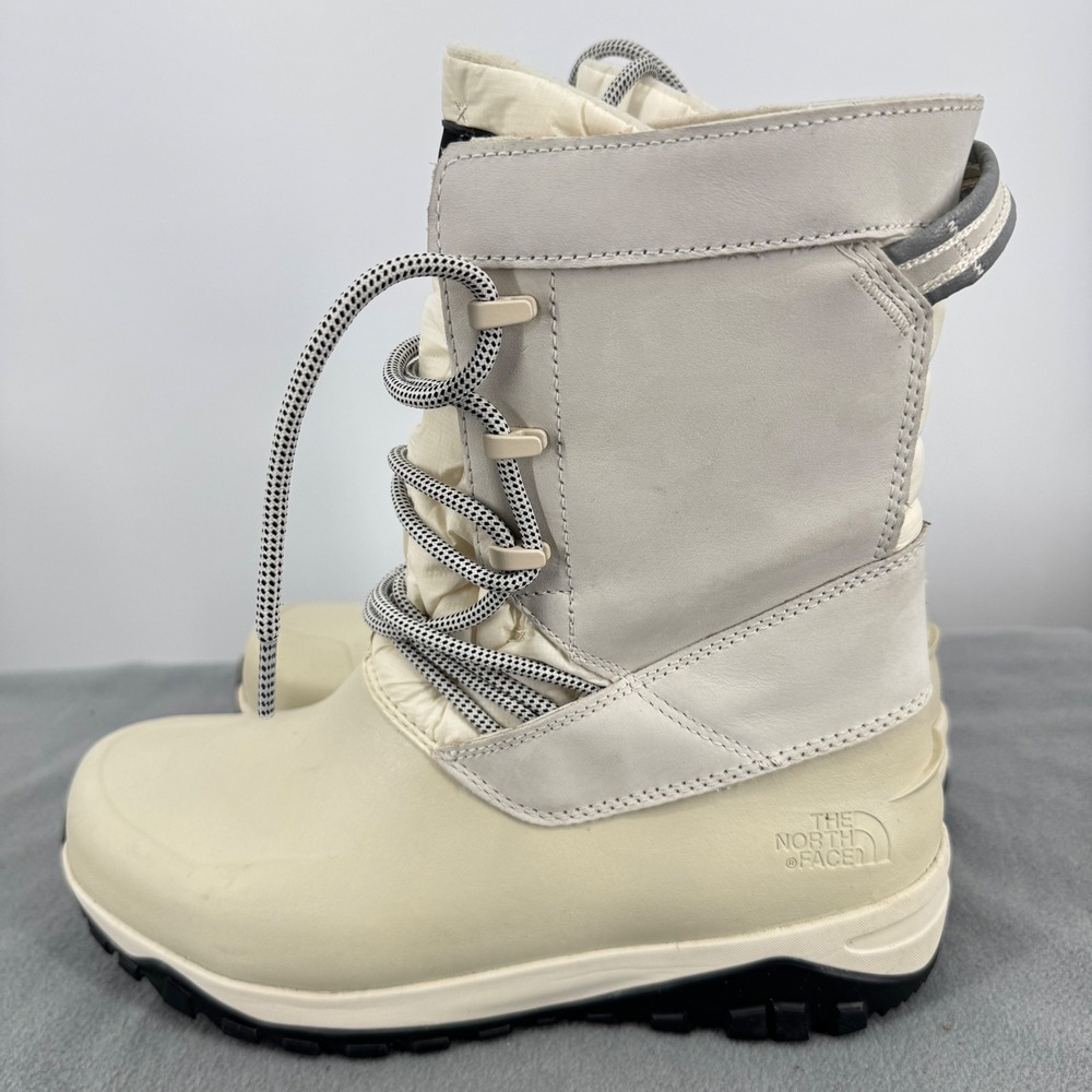 The North Face Shellista IV Mid Womens 7 Waterproof Winter Boots White Tan